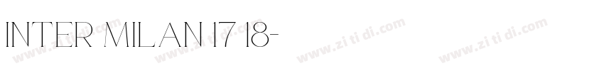 Inter Milan 17 18字体转换